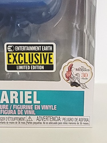 Funko Pop Disney's La Sirenita - Azul Translúcido Ariel EE Exclusivo Nuevo en Caja - Imagen 4 de 4