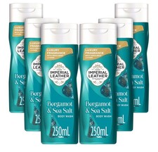 6 x 250 ml Imperial Leather Bergamot & Sea Salt Body Wash Shower Gel 6.10 per litre