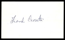 Frank Crosetti Yankees Baseball Signed Index Card Auto *CA753