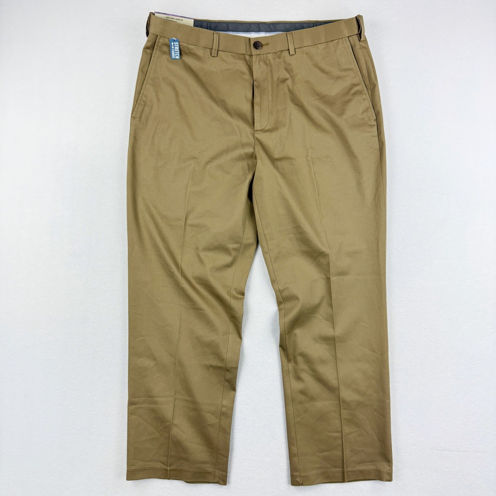 Khaki Size 38x30 Mens Khaki Tan Flat Front New
