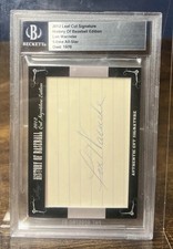 2012 Lon Warneke Leaf Cut Signature History Of Baseball Ed Autograph Beckett