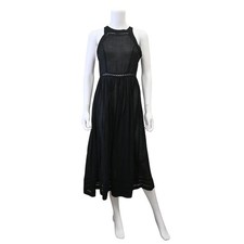 ZIMMERMANN | Black Eyelet Cotton Midi Dress Brand Size 2 Approx US 6