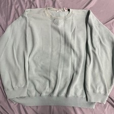 Vintage Gap Seafoam Green Longsleeve Crewneck Sweatshirt Size XL Cotton Blank