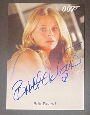 James Bond 007 Signed Auto Britt Ekland Mary Goodnight Man With The Golden Gun