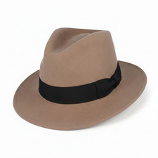 Fedora Hat 100% Wool Felt Crushable Wide Brim  Fedora Hat UK Indiana Jones Style