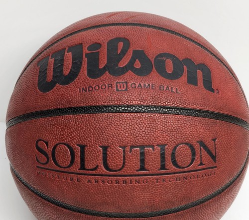 Wilson Solution Pallacanestro Gioco Interno Pelle NFHS HS Rosso Taglia 7 29,5" - Foto 7 di 11