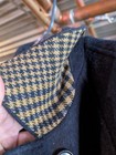 Wool Blend Coat Salko Navy Blue Coat With Houndstooth Plaid Lining — photo 2