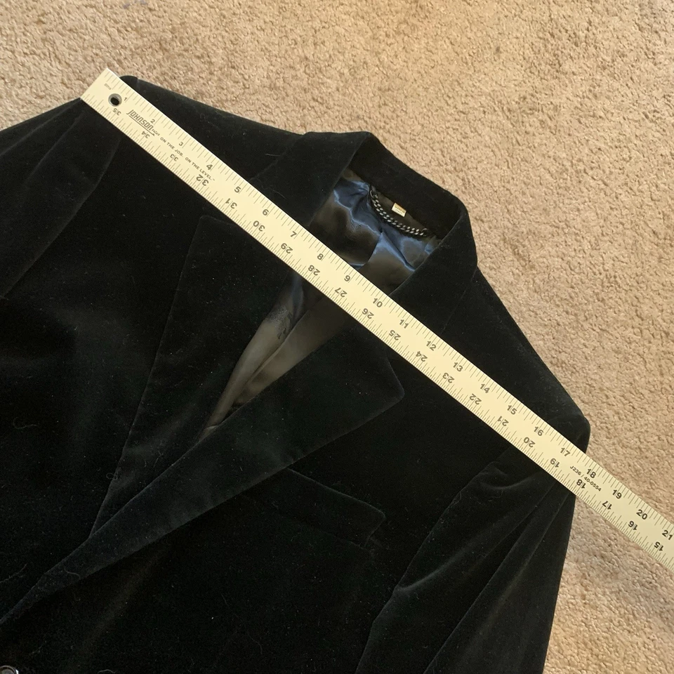 Chaqueta Blazer BURBERRY London Terciopelo Negro Para Hombre Talla 54 R 100% Algodón Foto 4 de 4