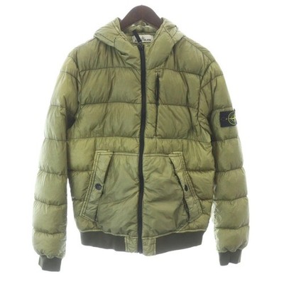 STONE ISLAND Garment Dyed Puffer Jacket Logo Green Model No. 26GRXSQM Used