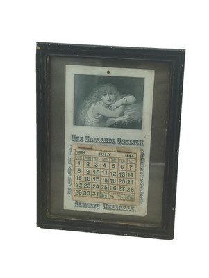 Ballard's Obelisk Flour Baking Powder Advertising Calendar 1894 Victorian Framed