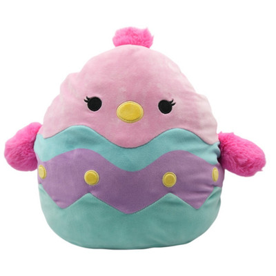 Squishmallow 16'' Pink Bird Plush Easter Egg Pastel Zigzag Soft Stuffed Animal
