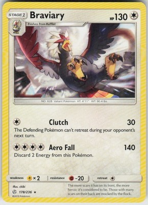 BRAVIARY 178/236 COSMIC ECLIPSE POKEMON RARE NM/M