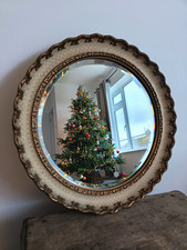 Vintage Round Bevelled Ornate Wall Mirror