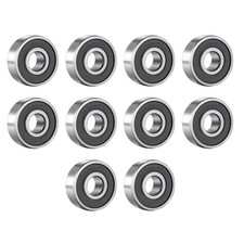 6200-2RS 10PCS Bearing Steel and Double Rubber Sealed Miniature deep Groove Ball