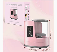 Electric Makeup Brush Cleaning Machine  Dryer, Silicone, HZ-008, Pink