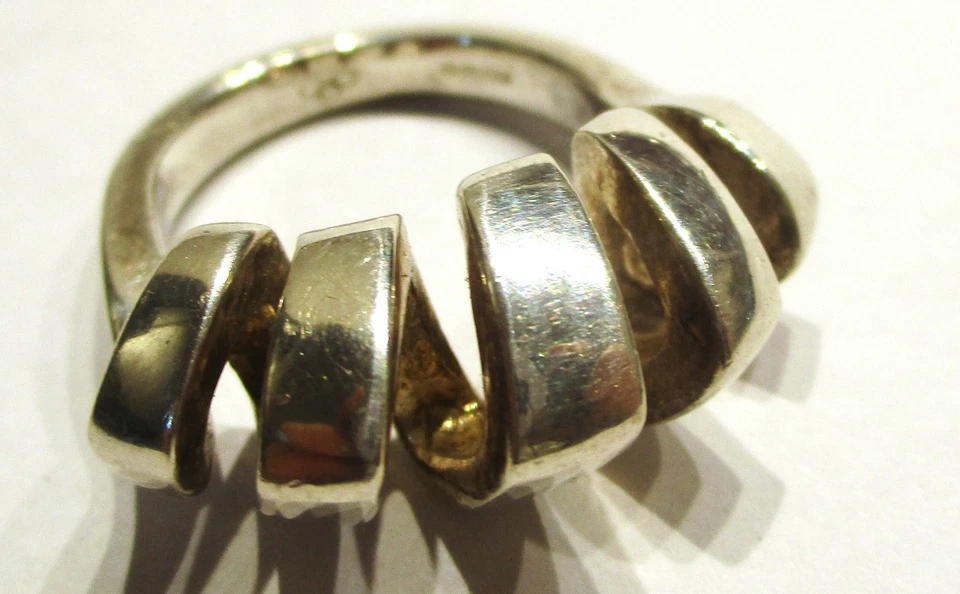 STERLING SILVER  LINKS OF LONDON ENTWINE COCKTAIL RING SIZE L - Image 2 of 3