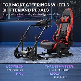 Supllueer G920 Stable Racing Sim Cockpit &Gaming Seat Fit Fanatec Logitech G923