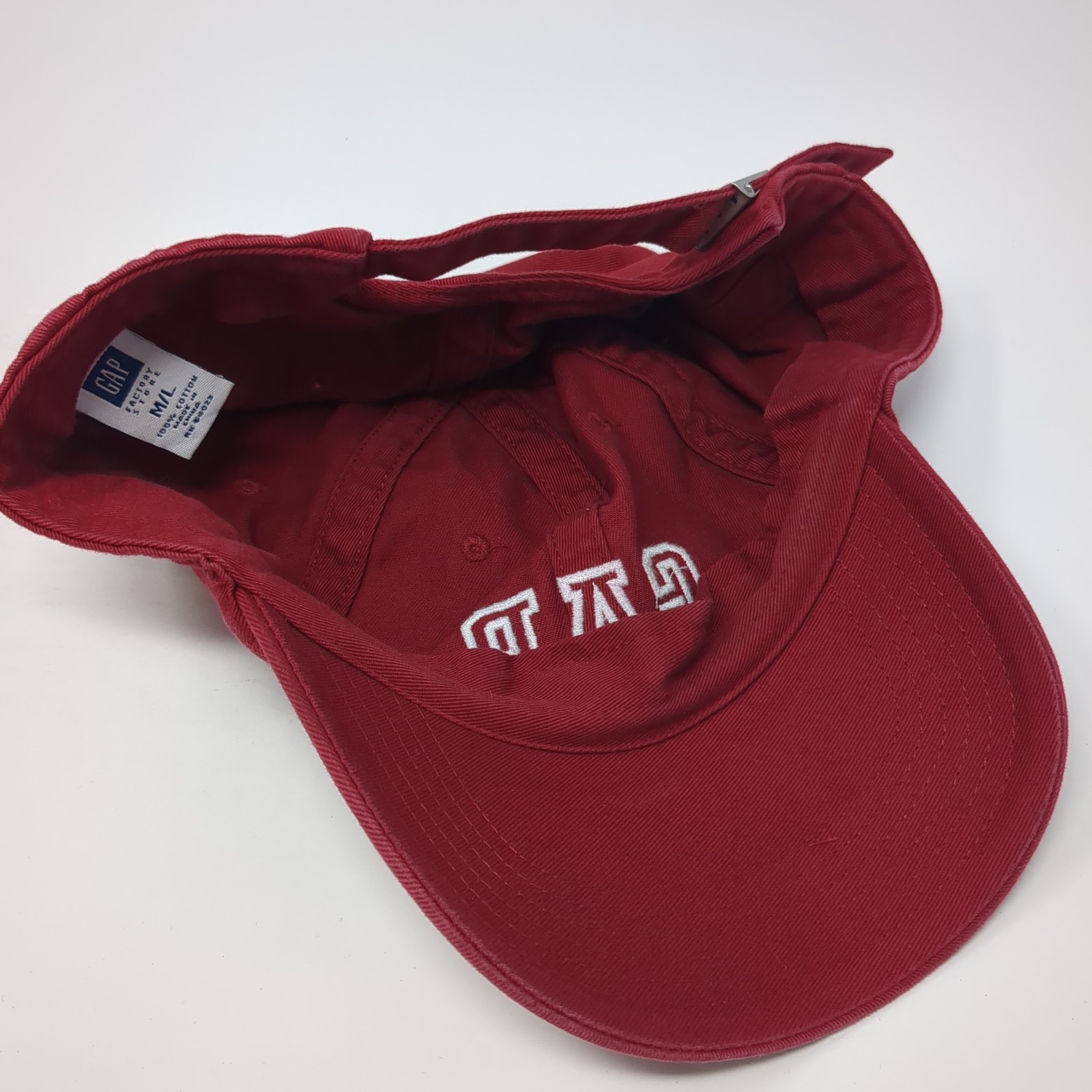 Gap Slideback Baseball Cap Red Large Adjustable E… - image 7