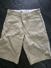 Dickies Men's Relaxed Fit Utility Shorts Dress Casual Flat Front, Khaki, Size 34