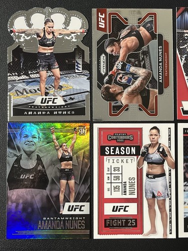 Amanda Nunes Lot 6 UFC Cards Chronicles Crown Royale & Illusions, Prizm & More - Afbeelding 2 van 6