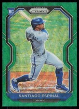 2021 Panini Prizm Green Wave Santiago Espinal Rookie #72