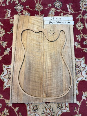 Geflammter europäischer Nussbaum - Drop Top - 2 Stück - 50 cm x 36 cm x 1 cm