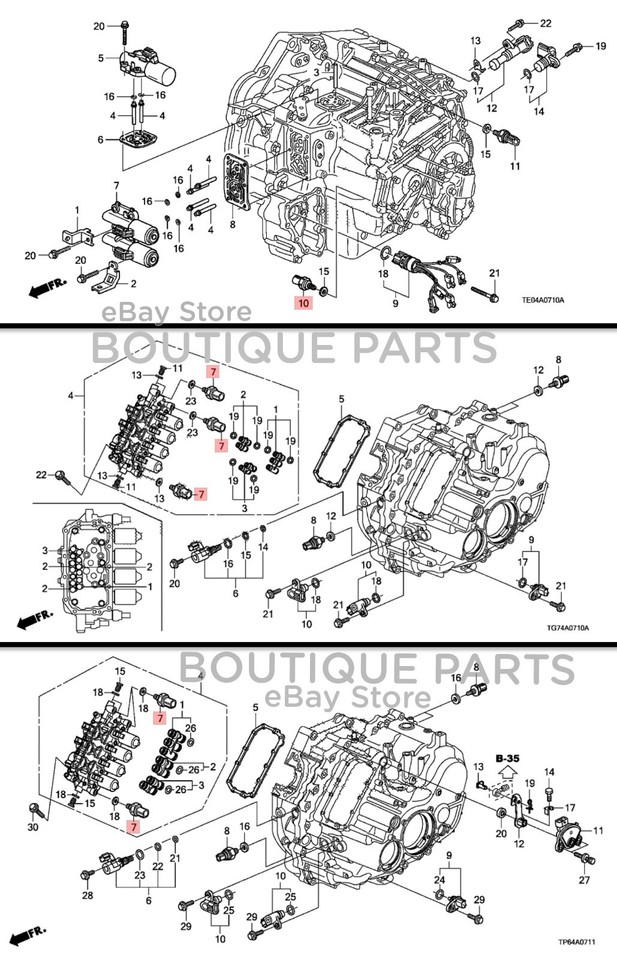 OEM Genuine for Honda Oil Pressure Sensor Transmission 28600-R94-004 ...