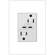 Adorne 15 Amp Tamper-Resistant Duplex Outlet with Ultra-Fast 6A plus 30W Power D