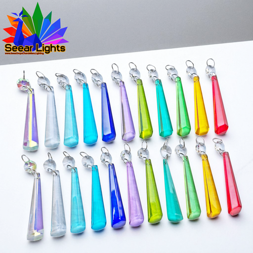 Sets of Chandelier Droplets Christmas Tree Decoration Glass Crystals Beads Drops - Picture 158 of 171