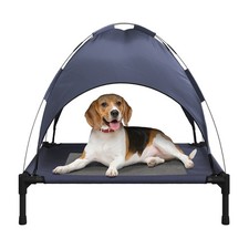 Elevated Dog Bed 30x24in Indoor/Outdoor Pet Bed with Canopy and Carrying Bag
