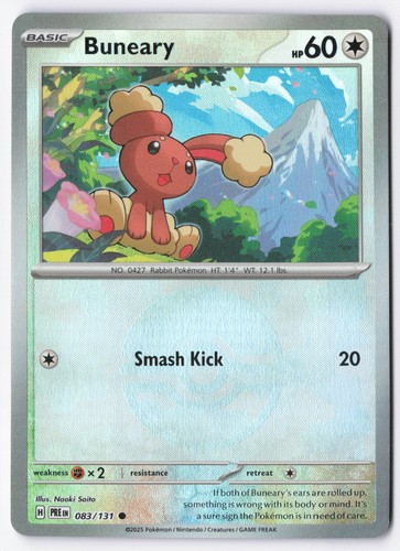 Buneary (Poke Ball Pattern) 083/131 SV: Prismatic Evolutions Holo Common