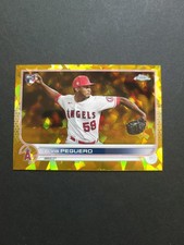 2022 Topps Chrome Sapphire Elvis Peguero #541 Gold Refractor /50 Rookie RC