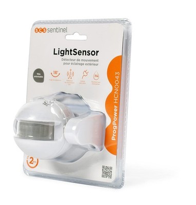 Bewegungsmelder Außen 12m 180° IP44 SCS Sentinel Lichtsensor Weiß
