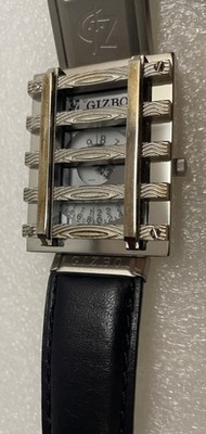 GIZBO ''Track'' Rare (Jump Hour?) Railroad Train Tracks Locomotive Quartz Watch