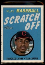 2019 Topps Heritage #12 Francisco Lindor 1970 Topps Scratch-Offs