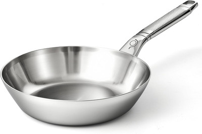 8'' Stainless Steel Frying Pan - Tri-Ply, Induction Safe, Non-Toxic Cookware