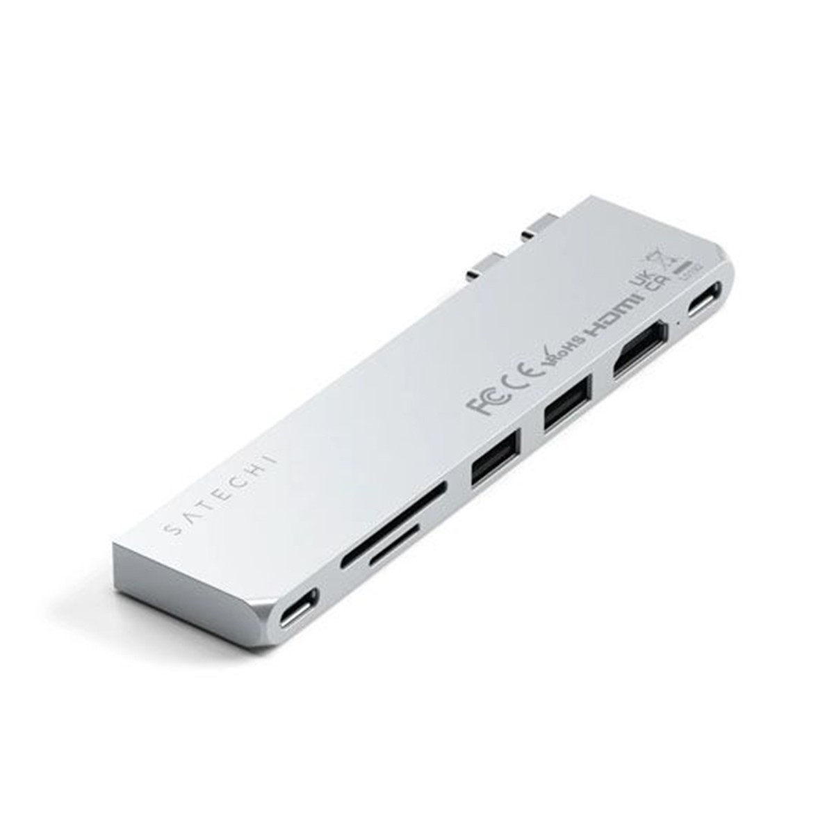 Hub USB-C Slim PRO Satechi argent pour MacBook extension compacte