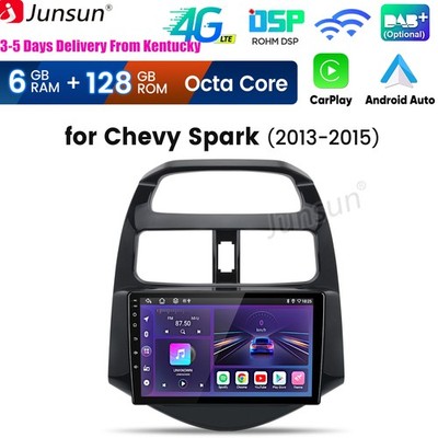CarPlay 8Core 6+128G Android15 Car Stereo Radio GPS Navi For Chevy Spark 2013-15