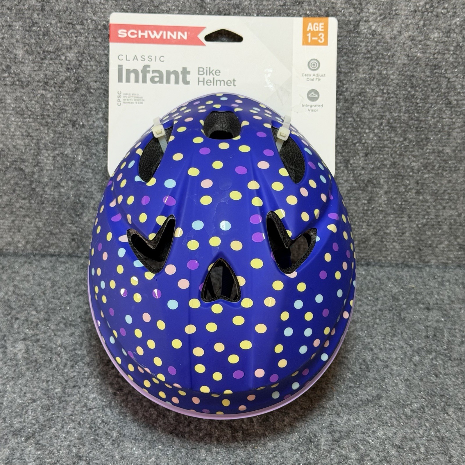 NEW! Schwinn Classic Infant Bike Helmet Age 1-3 Blue Purple 