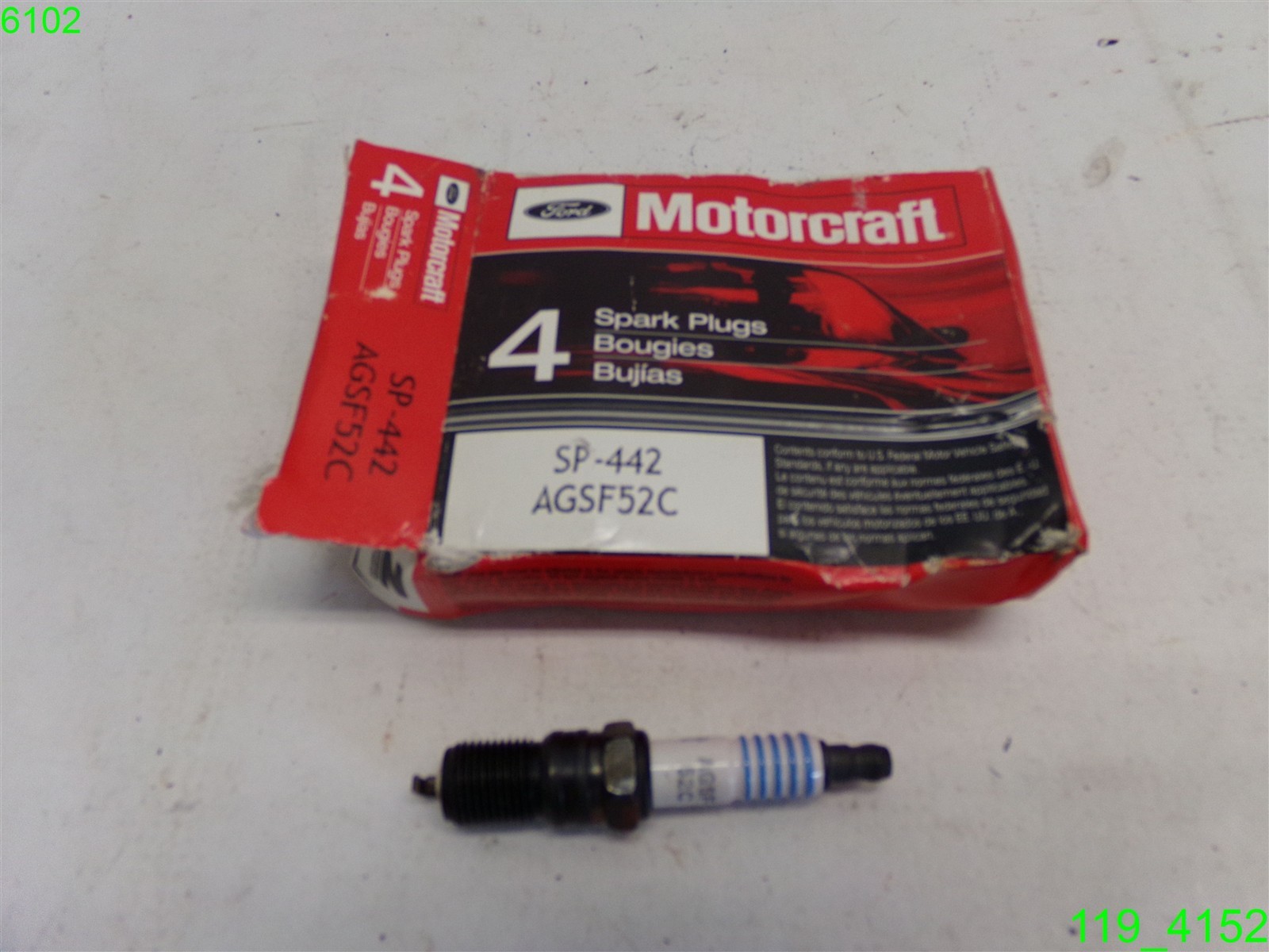 Qty4: MOTORCRAFT SPARK PLUGS SP-442 AGSF52C - NEW