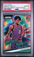 2023 PANINI PRIZM INSTANT IMPACT GREEN PRIZM #14 DERECK LIVELY II PSA 10