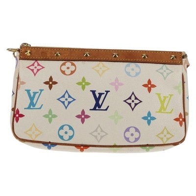 LOUIS VUITTON Multicolor Pochette Accessoires Pouch White M92649