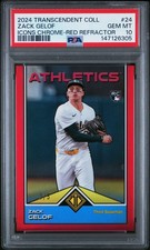 2024 TRANSCENDENT COLLECTION TRANSCENDENT ICONS CHROME #24 ZACK GELOF 3/5 PSA 10