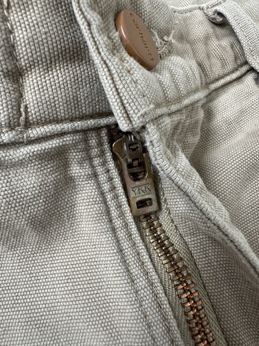 Carhartt FR Flame Resistant Work Pants 36x32 Khaki Canvas Utility Distressed - Picture 10 of 14