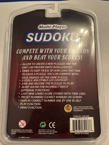 Gioco Portatile Elettronico Multiplayer Suduko Nuovo In Confezione - Foto 4 di 5