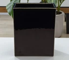 RARE 1931 Early Rookwood Pottery 6292 D Rectanglar Vase Black Glaze John Wareham
