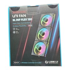 Lian Li UNI FAN SL Infinity Flex 120mm Reverse Blade ARGB Fan 3 Pack Black