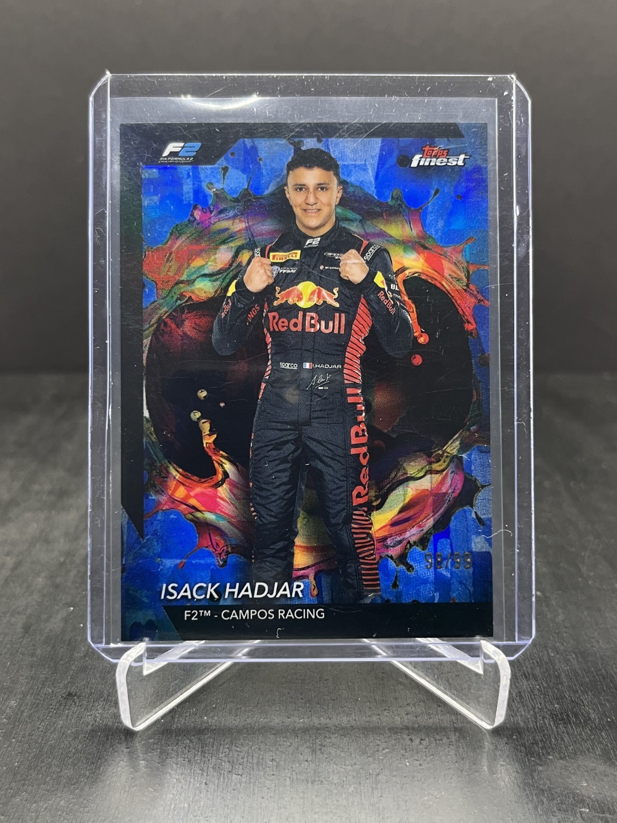 2024 Topps Finest Formula 1 F1 Isack Hadjar Rare Blue 98/99 #241