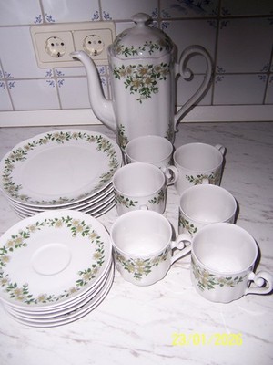  Kaffee Service - Seltmann Weiden Bavaria  Gloria  - 6 Personen - Christrose