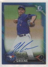 2016 Bowman Chrome Prospects Blue Refractor 143/150 Conner Greene Auto 0a17